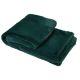 luxurious dark green throw blanket