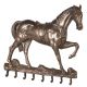 horse design wall hook row in bronze