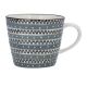 Ceramic mug grey tracks design by Gisela Graham