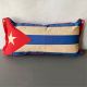Cuba flag cushion in stitched woven cotton. Buy Cuban flag at Purple Sunrise Southend