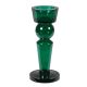 Emerald Glass Pillar Candle Holder