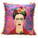 Pink Tassel Frida Kahlo Cushion