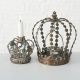 Antique Gold Crown Candle Holder Combo