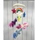 Felt unicorn and rainbow mobile decoration for kids room