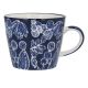 Indigo dandelion clusters ceramic mug by Gisela Graham online at PurpleSunrise.com home gift store Southend