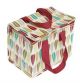 insulated vintage leaf design lunch bag. Foil lined for cool and warm food and drinks