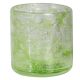 Lime bubble glass candle holder