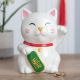 White lucky Maneki-neko cat money box online at PurpleSunrise Southend