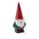 Live Happy lucky gnome charm in painted ceramic