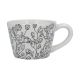 Ceramic mug grey tracks design by Gisela Graham