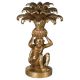 Buy ornate gold monkey & pineapple candle holder online at PurpleSunrise home gift store