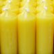 Pastel Yellow 25cm long coloured dinner candle, high quality long burn time Southend