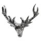 Silver stag head candle pin