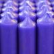 Violet colour high quality 25cm dinner candle from candle stockist PurpleSunrise.com Southend home and gift