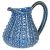 Blue Ceramic Jug Sea Urchin Design