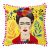 Bright Yellow Frida Kahlo Cushion
