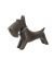 Stylised Bronze Scottie Dog Character