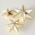 Set of 3 Wall Hanging Gold Stars