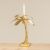 Tall Gold Palm Tree Candle Holder