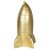 Gold Rocket Spaceship Candle
