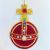Red Fabric & Crystal Royal Orb Decoration