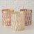 Shades of Pink & Gold Glass Windlight Set of 3