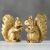 Pair Standing Gold Squirrel Ornaments