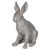 Large Grey Stone Effect Rabbit Ornament