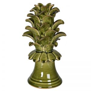 Green Ceramic Pineapple Crown Ornament