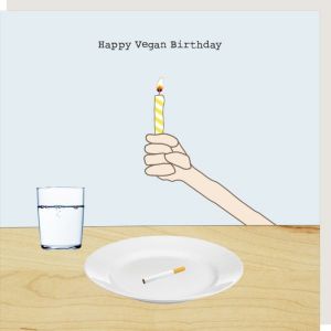 Happy Vegan Birthday Card by Rosie