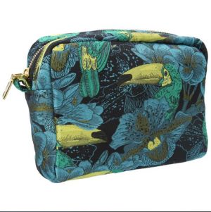 Toucan Jacquard Cosmetic Pouch