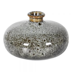Grey Ceramic Round Vase