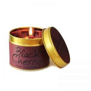 Black Cherry Lily-Flame Candle Tin