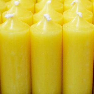 Pastel Yellow 25cm Dinner Candle